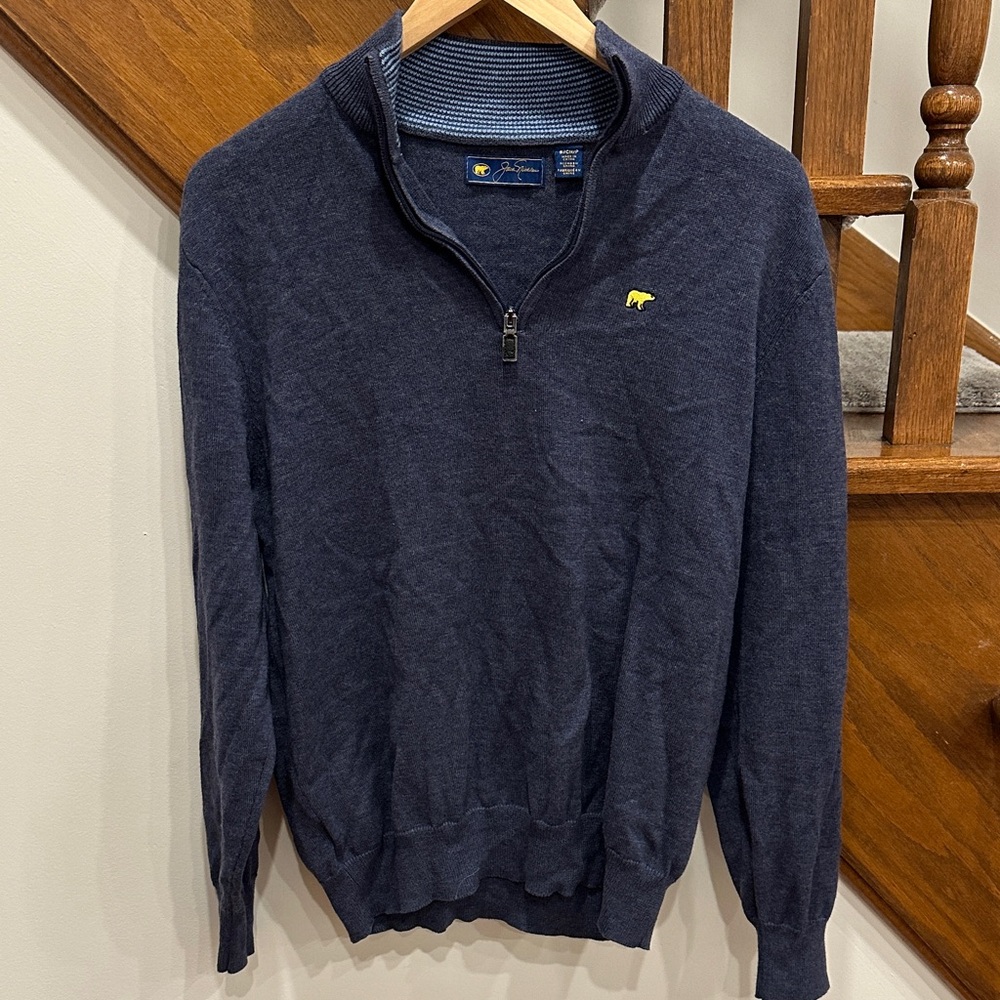 Jack Nicklaus Navy Blue Half-Zip Sweater size S